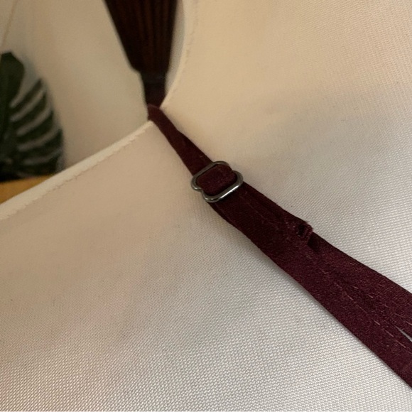 Banana Republic Burgundy and Yellow Midi Dress - Picture 7 of 12